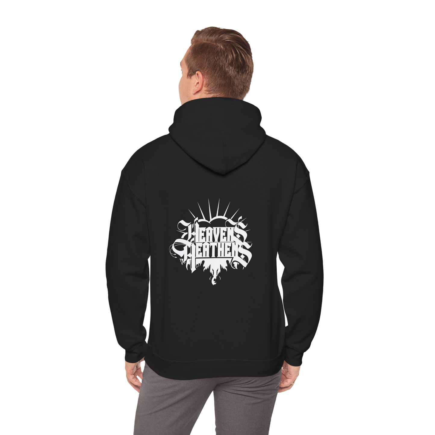 Heavens Heathens™ x Eye Luk Double Print Hoodie | Unisex Heavy Blend Streetwear Sweatshirt