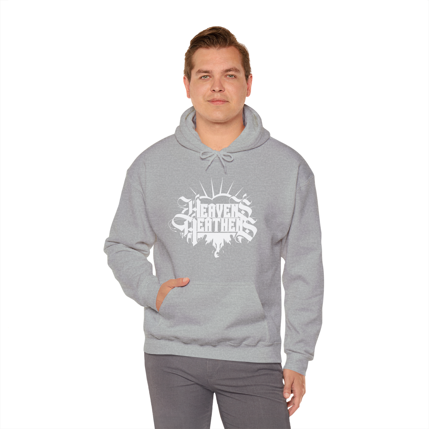 Heavens Heathens™ Heavy Blend Hooded Sweatshirt, Comfy & Stylish Unisex Pullover Sweater, Warm Cotton/Poly Blend, Perfect for Cold Days,