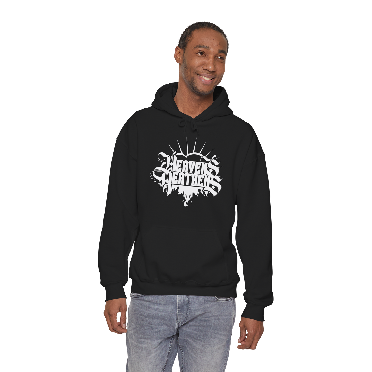 Heavens Heathens™ Heavy Blend Hooded Sweatshirt, Comfy & Stylish Unisex Pullover Sweater, Warm Cotton/Poly Blend, Perfect for Cold Days,
